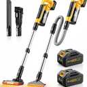 qimedo 8000mAh Cordless Vacuum Cleaner with 2 Batteries, 700W Powerful Suction, 90 Inch Extension Tube & 2L Dust Cup, 7 in 1 Stick Vacuum for Home, Hardwood Floor, Pet Hair, Dorm