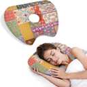 Ear Piercing Pillow with Ear Hole for Side Sleeper Relief Ear Pain,Cotton and Polyester Ear Pillows,Washable Ear Guard Pillow, One Size