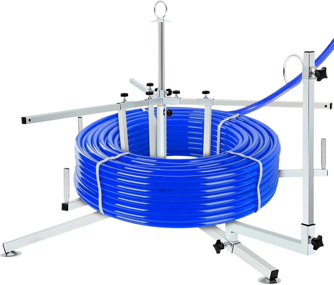 Pex Piping Uncoiler, Pipe Reel Dispenser for 3/8" to 1", Pex Tube Uncoiler Suitable for Pipes, Radiant Potable Water, Floor Heating Pipes