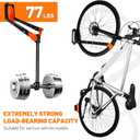 Swivel Bike Rack Wall Mount, 2 PCS Bike Hanger Wall Mount, Vertical Bike Rack, Sturdy Bike Storage Hook, No Heavy Lifting Required Indoor Hanging Bike Organizr