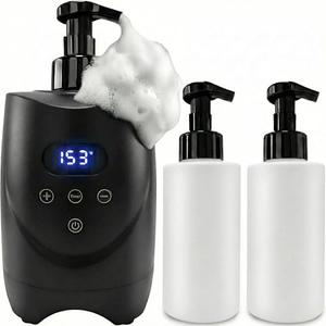 Professional Hot Lather Machine for Shaving, Smart Shaving Cream Warmer with 2×500ml Refillable Foam Bottles, Large Capacity Hot Foam Dispenser with LED Display for Home, Salon & Barber Shop (Dark Green)