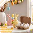 Conelist White 6-Pack Easter Egg Candles with Egg Cartons,Faux Chicken Eggs Candle for DIY Spring Displays Easter Party Decorations Home Supplies House Warming Gifts (Classic)