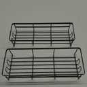 Shower Caddy Organizer with Hooks,Self Adhesive Bathroom Shelves,No Drilling Bathroom Organizers and Storage,Perfect for RV, Apartment, Home Decor,2 Pack Black