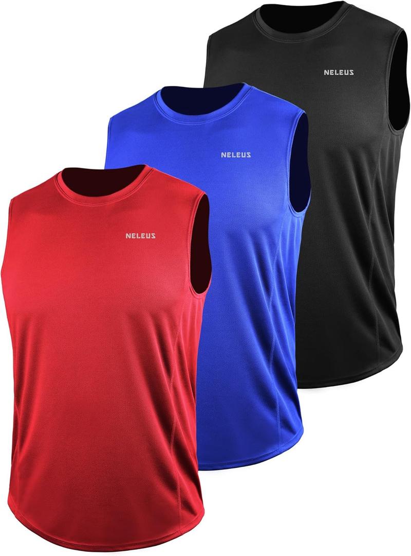 NELEUS Men's Dry Fit Workout Running Muscle Tank Top XXL