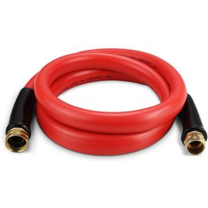 Garden Hose 5ft x 3/4 Hot Water Hose, Heavy Duty -50F to 190F,Burst 600Psi Flexible Upgraded Rubber Hoses,3/4 Solid Fittings for All-weather Outdoor Lawn & Garden