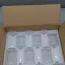 Square Wine Glasses Set of 12,10oz Large Champagne Flute, Square Unique White & Red Wine Goblets, Dishwasher-safe Clear (12)