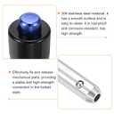 2 x uxcell 2 Pcs Quick Release Pin, 1/4" x 1.06"(Dia. x L) Ball Locking Pin with Push Button 304 Stainless Steel Ring Handle Locking Pin with Wire for Audio Bimini Top Marine, Silver