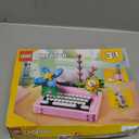 LEGO Creator 3 in 1 Typewriter with Flowers - Birthday Gift for Kids - Building Toy with 3 Building Options, Typewriter, Flowerpot with Pen & Notebook, or Keytar - 31169