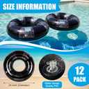 Simgoing 12 Pack Inflatable Pool Floats for Kids 24 Inch Glitter Swimming Ring with Sequined Inflatable Pool Tubes Toys for Boy Girl Summer Vacation Beach Party Favors