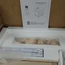 Cyclysio Natural Wood Nightstand with Charging Station, Scalloped Bedside Table with 2 Smooth Drawers, Modern End Table with Solid Wooden Legs for Bedroom and Small Spaces