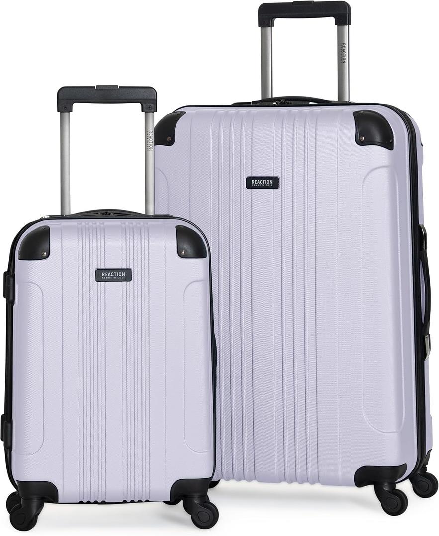 Kenneth Cole REACTION Out of Bounds Lightweight Hardshell 4-Wheel Spinner Luggage, Lavender, 2-Piece Set (20" & 28")