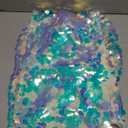 1 Pack Mermaid Party Table Runner 12 x 84 Inches Mermaid Tail Scales Sequin Table Runner Glitter Holographic Table Cover for Birthday Party Ocean Decorations