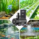 Hygger 15W-100W Water Pump with Controller (Up to 3430GPH), Submersible/Inline Return Pump with Adjustable Mode/Flow, 2 Fountain Pump with 2 Inlet Cover and 3 Nozzles, for Fish Tank, Pond, Aquarium