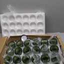 Domensi 24 Pcs 6oz Glass Jars with Lids Leakproof Round Airtight Empty Cosmetic Jars with Inner Liners Lid for Storing Lotions Spices Ointments Candle Making Food Storage (Olive Green)