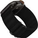 Suitisbest Sport Bands Compatible with Apple Watch Ultra Band 49mm 46mm 45mm 44mm 42mm 38mm 40mm 41mm, Stretchy Nylon Sport Loop Strap for iWatch Series 11 10 9 8 7 6 5 4 3 2 1, SE 3 2 1, Ultra 3 2 1 (All Black with Black Metal)