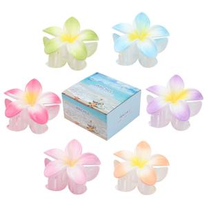 Matte Flower Hair Claw Clips for Women, 6PCS Large Clips with Strong Hold for Thick Hair, Cute Daisy Design (Style B)