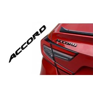 for Accord Emblem 3D Letters Replacement Part Badge Sticker Rear Body Decal Accessory (Black)