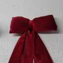 Christmas Decorations Christmas Bows 7.8 * 7.8 Inches Red Velvet Christmas Tree Topper Decor for Indoor and Outdoor Parties, Flower Garlands,Doors,Stairs,handrails,etc