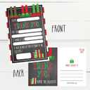 Hadley Designs 25 Christmas Holiday Kids Thank You Cards, Elf Fill In the Blank Thank You Notes, Personalized Card For Birthday Party or Christmas Gifts, Stationery For Children Boys and Girls