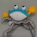 Crawling Crab Baby Toys Upgrade Version - 3 Speed & Music Control, Infant Tummy Time Interactive Walking Toddler Toy for 3 4 5 6 7 8 9 10 11 12 Year Old Boys or Girls (Blue)