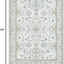 Area Rug 10x14 for Living Room - Washable Oriental Vintage Floral Distressed Large Indoor Carpets with Non Slip Back for Bedroom Dining Room Nursery Office Home Decor -Light Green