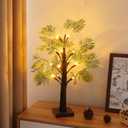 Small Christmas Tree with Lights - Lighted Tabletop Palm Tree Lamp, USB/Battery Operated with Timer, Indoor Holiday Centerpiece for Christmas Decor
