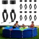 10PCS Solar Pool Lights for Framed Above Ground Pools, aterproof Swimming Pool Accessories Lights, Outdoor Yard Garden Pools Decoration Night Light(Color:Colorful)