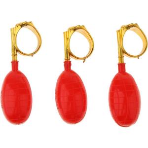 3Pcs Red Water Squirt Ring Reusable Prank Spray Set for April Fools/Gag Gifts, Outdoor Summer Fun, Practical Joke Props, Pool Party Favors