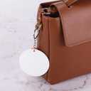 PATIKIL Acrylic Circle Blanks 3 Inch, 30 Pack Round Clear Disc Ornaments with Hole for DIY Keychain Project Crafting, White