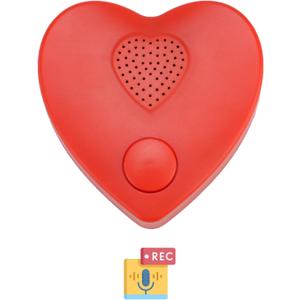 Voice Recorder,350s Voice Box for Recordable Gifts Button Sound Box for Stuffed Animals, Christmas Valentine's Day Plush Toy & Manual DIY Creative Sound Gifts for Boys, Girls (Red) (XINR11-Only Record)