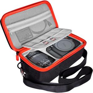 Hard Storage Case For Canon EOS Rebel T7 DSLR Camera 18-55mm Lens, EVA Travel Camera Carrying Cases, Waterproof Protective Cameras Storage Box With Shoulder Strap (Case Only)