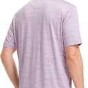 M MAELREG Golf Shirts for Men Short Sleeve Heather Jacquard Textured Stretch Moisture Wicking Performance Men's Polo Shirts (XL)