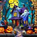 Springbok Haunted Halloween Party 1000 Piece Jigsaw Puzzle for Adults - Haunted Mansion - Unique Cut Pieces - Made in USA