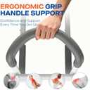 Bed Rails for Elderly Adults Safety: Bed Rails for Seniors with Motion Lights & Storage Pouch, Adjustable Bedside Grab Bar, Bed Cane with Strong Support Leg