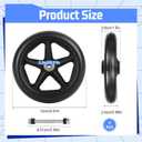 4 Pcs 6 Inch Walker Wheels Replacement, Replacement Wheels for Walkers Solid Wheelchair Front Wheel With 4 Axles for Wheelchairs, Rollators, Walkers