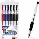 2 x BAZIC Essence Asst Color Gel-Pen with Cushion Grip (6 Per Pack) (1734-12P)