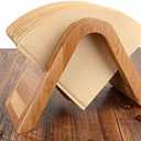 Bamboo Coffee Filter Holder - Storage Rack & Stand for 4 Filter Papers (Type A)