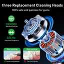 Plaque Remover for Teeth - Tartar Remover for Teeth, Dental Calculus Remover Teeth Cleaning Kit 4 Speed Modes with 4 Replaceable Heads, IPX6 Waterproof with LED Light