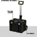 DEWALT Tool Box with Wheels Modular, Large Rolling Tool Box With Telescopic Handle, Portable Carrier Deep Stackable TSTAK Storage (DWST17820)
