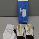 Upgraded Soccer Shin Guards for Kids Youth Adults, CE Certified AirsFish Shin Guard Sleeves Protection Gear for Boys Girls Soccer Games EVA Cushion Reduce Shocks and Injuries (Small, White+Gold)