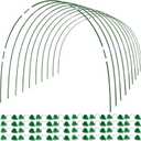 MAXPACE Greenhouse Hoops for DIY 2.7ft or Wider Grow Tunnel, Rust-Free Fiberglass Support Hoops Frame for Garden Fabric, Plant Support Garden Stakes, Gardening Supplies, 50pcs