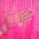 Hot Pink Pearl Tulle Fabric 5 Yard Sheer Mesh Fabric Sewing DIY Crafts for Tutu Skirt Wedding Arch Bridal Veil Bridal Shower Table Runner Party Table Decorations