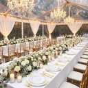 102PCS White and Gold Plastic Plates - Heavy Duty Gold Disposable Plates Include 51PCS 7.5inch Dessert Plates, 51PCS 10.25inch Dinner Plates for Wedding & Parties