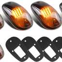 Tresound Cab Roof Marker Lights for 2003-2016 Dodge Ram 1500 2500 3500 Top Light Roof Running Lamp (Smoked Lens with 16 Amber LEDs)