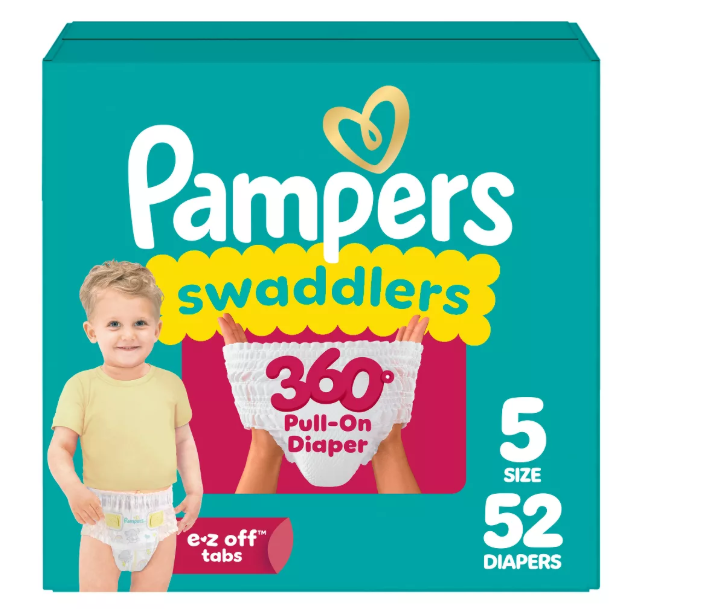 Pampers Swaddler 360 Disposable Baby Diapers - Size 5 - 52ct