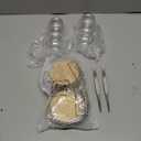 2 Set Christmas DIY Snow Globe Kit 5.9 Inch Light up Clear Snowman Face Fillable Water Globe with Wooden Base, Screw Off Cap, for Ornaments Crafts Home Winter Christmas Decoration