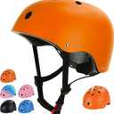 Kids Bike Helmet, Toddler Helmet for Youth Boys Girls Ages 3-5/5-8/8-14 Year Old, Adjustable Fit & Lightweight, Multi-Sport Safety for Skateboard Skating Bicycle Scooter Cycling, Orange S