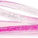 2 x Women Flip Flops Jelly Shoes Thong Sandals Flat Slides Clear Jellies Pool Slippers Bathroom Summer Beach Size 8 Ladies Non Slip Dress Comfortable Quick Drying Soft (Pink)