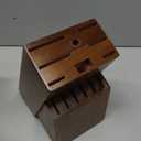 RedCall Universal Knife Block Holder, Large Wood Bamboo Knife Block without Knives, 14 Slot Universal Knife Holder Countertop, Butcher Block Knife Storage Organizer for Kitchen (Brown)