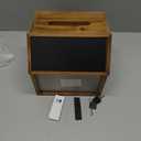 MyGift Tip Jar,Donation Box for Fundraising with Chalkboard Label and Keys, Wooden Suggestion Prayer Box with Slot and Lock for Church,Wedding